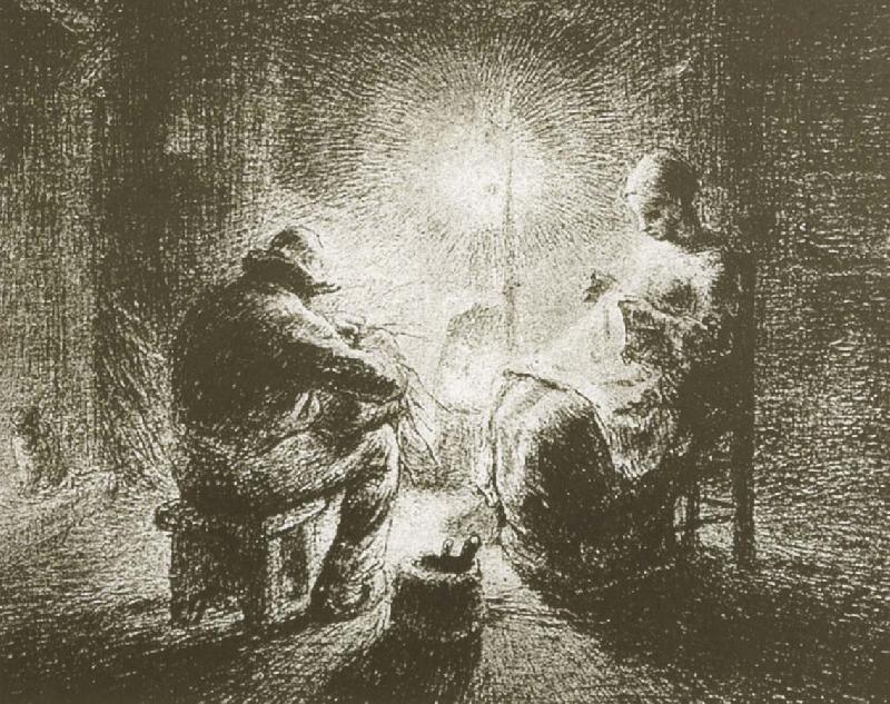 Jean Francois Millet Tonight oil painting image